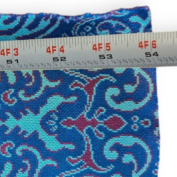 Vintage 60's 70's Psychedelic Victorian Polyester Knit Fabric 54" by 64" - Picture 2 of 4